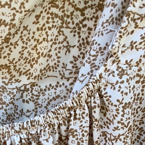 Princess Polly Womens Size 2 Devante tan floral long sleeve mini dress NWOT👇🏼 - Picture 8 of 8